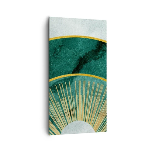 Lærredstryk - Billede på lærred - Et anderledes solsystem - 55x100 cm