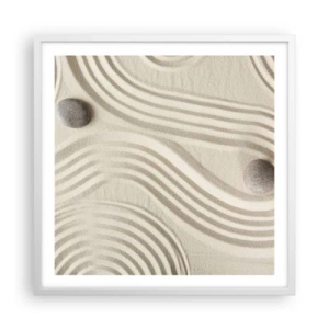 Plakat i hvid ramme - Et strejf af varme - 60x60 cm