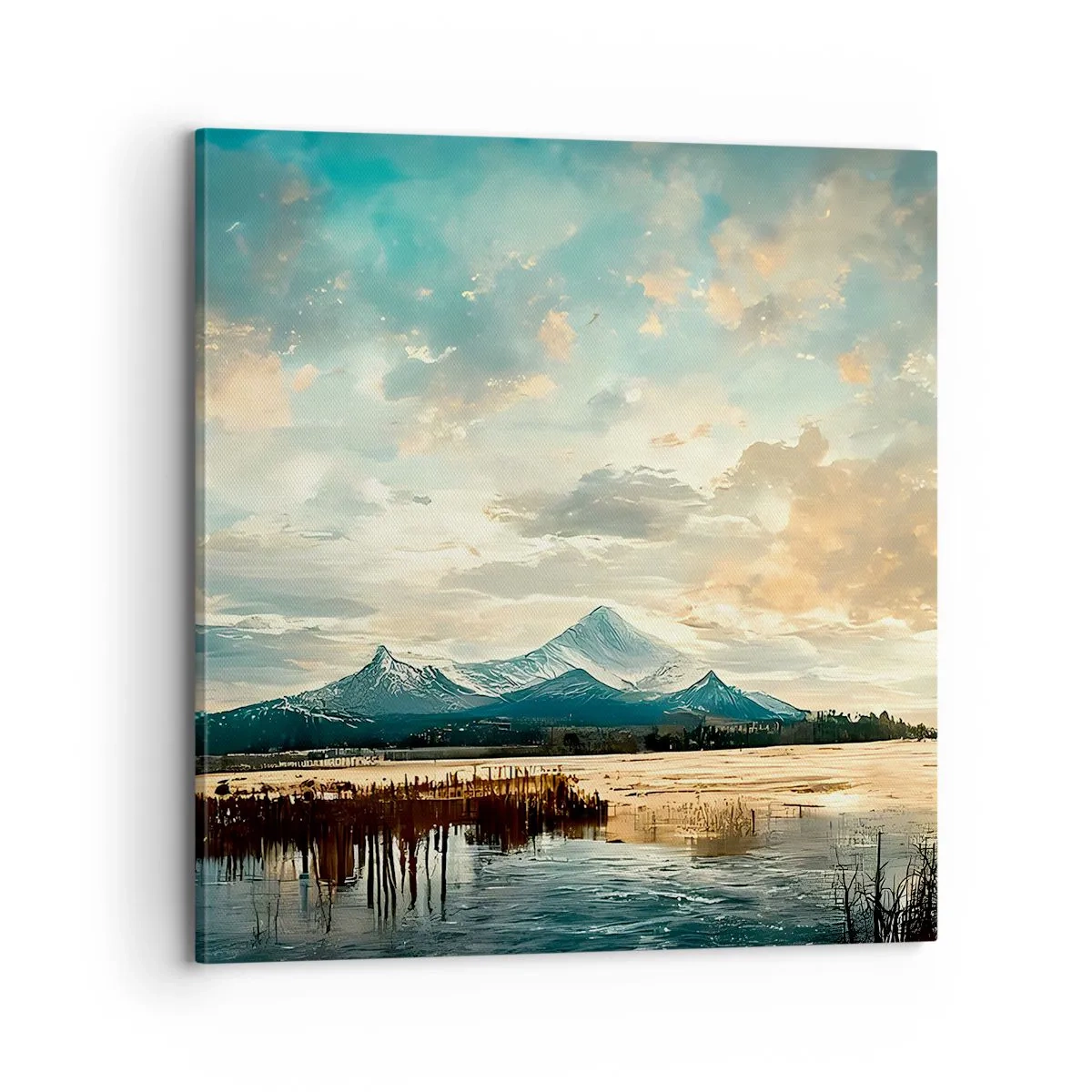 Lærredstryk - Billede på lærred - Under himlens beskyttelse - 70x70 cm