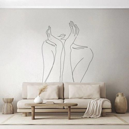 Fototapet Standard Eco - Hvad piger drømmer om - Kvinde, Grafik, Stykke - 200x140 cm