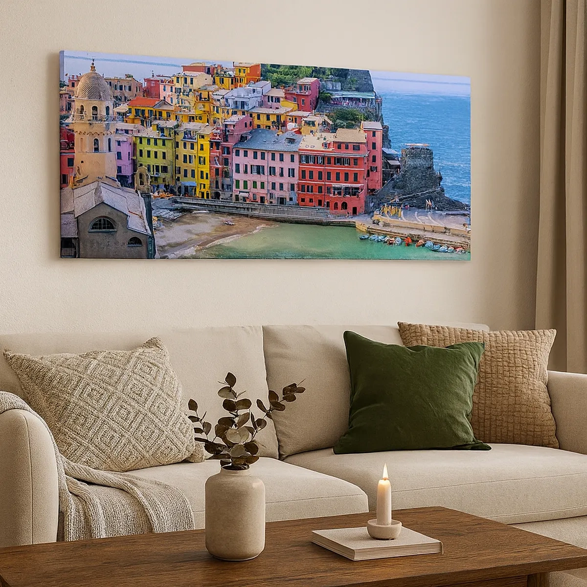 Lærredstryk - Billede på lærred - Middelhavets magiske by - 30x30 cm