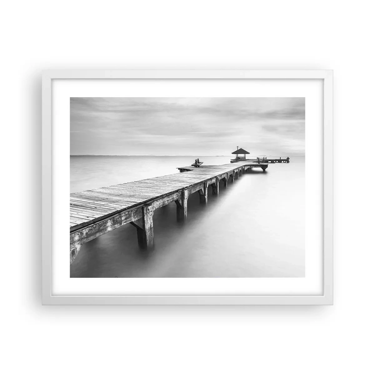 Plakat i hvid ramme - Ind i det fjerne - 50x40 cm