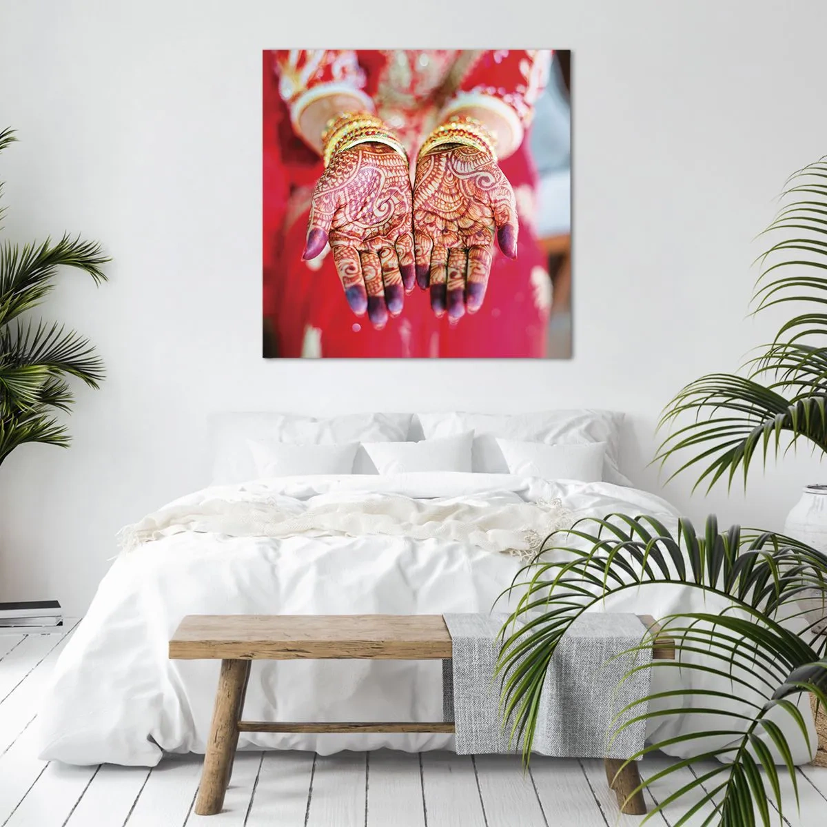 Lærredstryk - Billede på lærred - Klar til at fange lykken - 70x70 cm