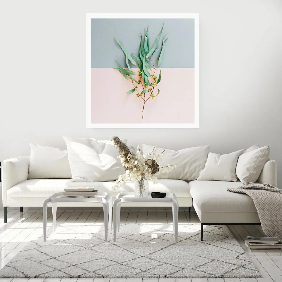 Plakat - Pastelfarvernes subtilitet - 60x60 cm