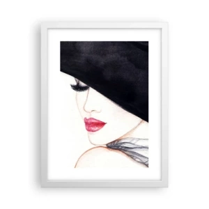 Plakat i hvid ramme - Elegance og sensualitet - 30x40 cm