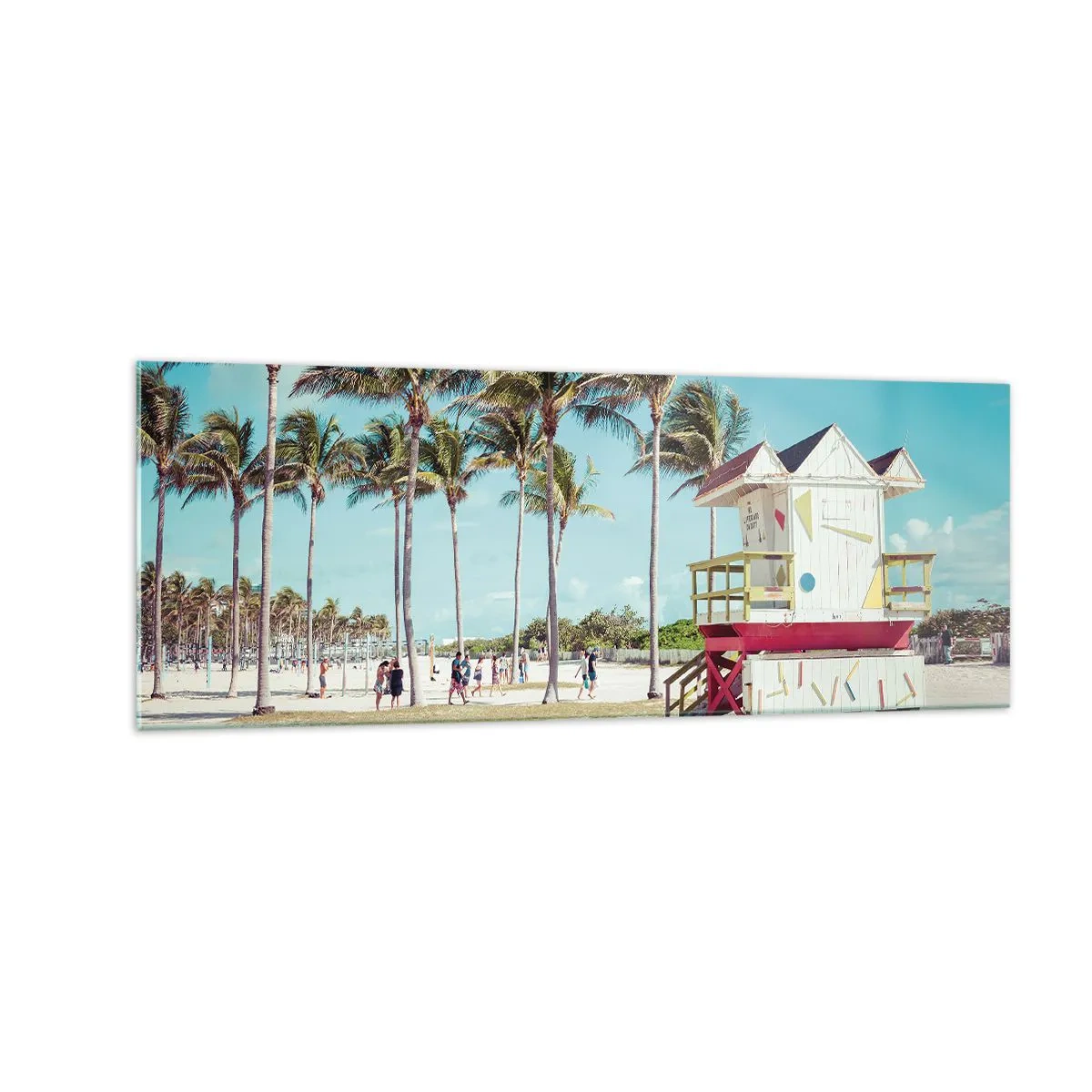 Billede på glas - En smuk dag foran dig - 140x50 cm