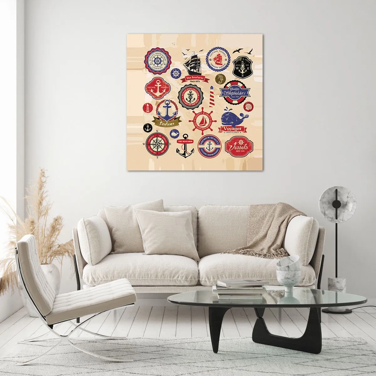 Billede på glas - Sejlsportsbroderskab - 50x50 cm