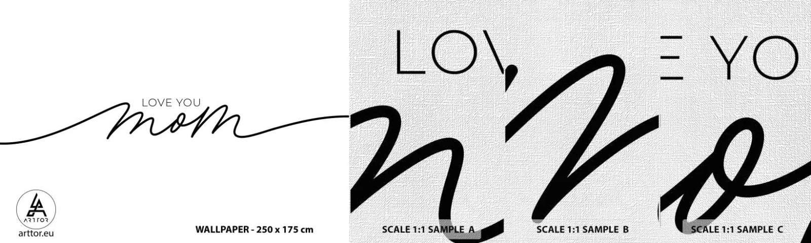 Prøve Fototapet Premium Canvas - Stor følelse - Typografi, Bekræftelse, Maxim - 100x30 cm