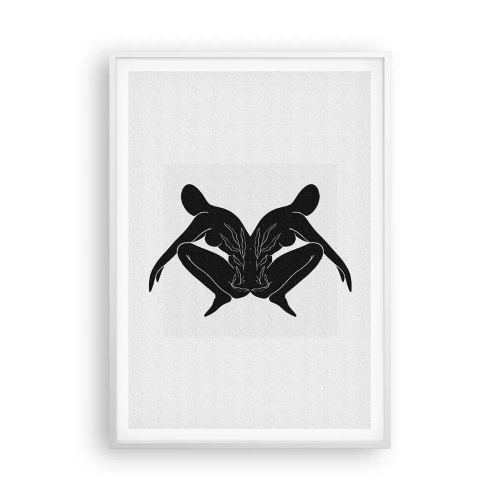 Plakat i hvid ramme - En delt sjæl - 70x100 cm