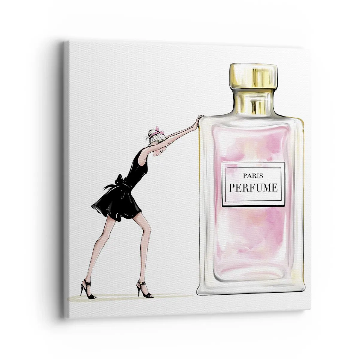 Lærredstryk - Billede på lærred - Essensen af kvindelighed - 30x30 cm