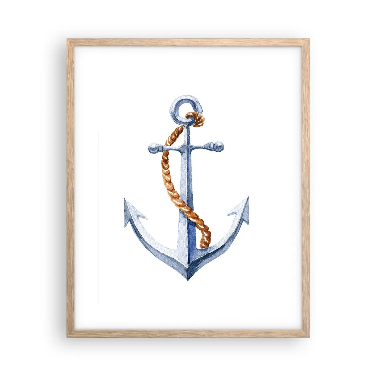 Plakat i ramme af lyst egetræ - Ahoj eventyr! - 40x50 cm