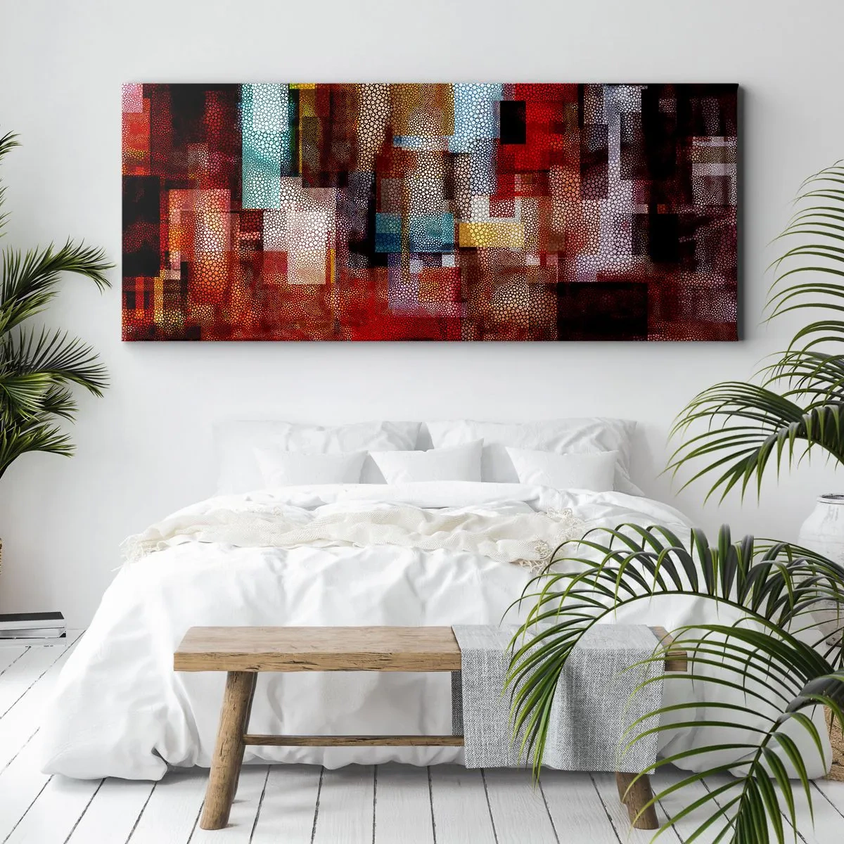 Lærredstryk - Billede på lærred - Forvirring med forvirring - 140x50 cm