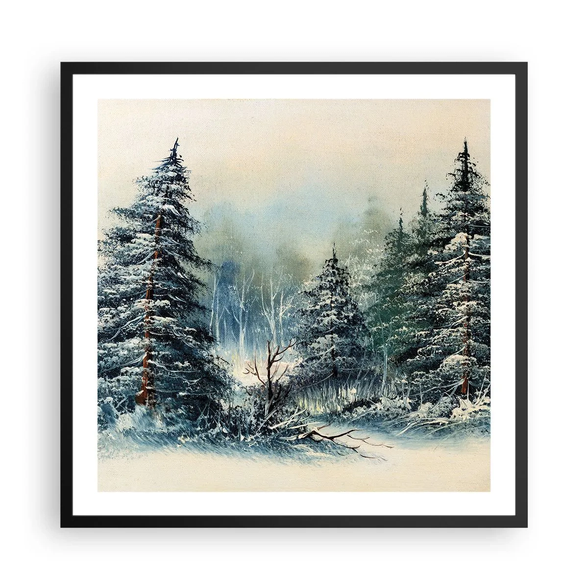 Plakat i sort ramme - Klar til jul - 60x60 cm