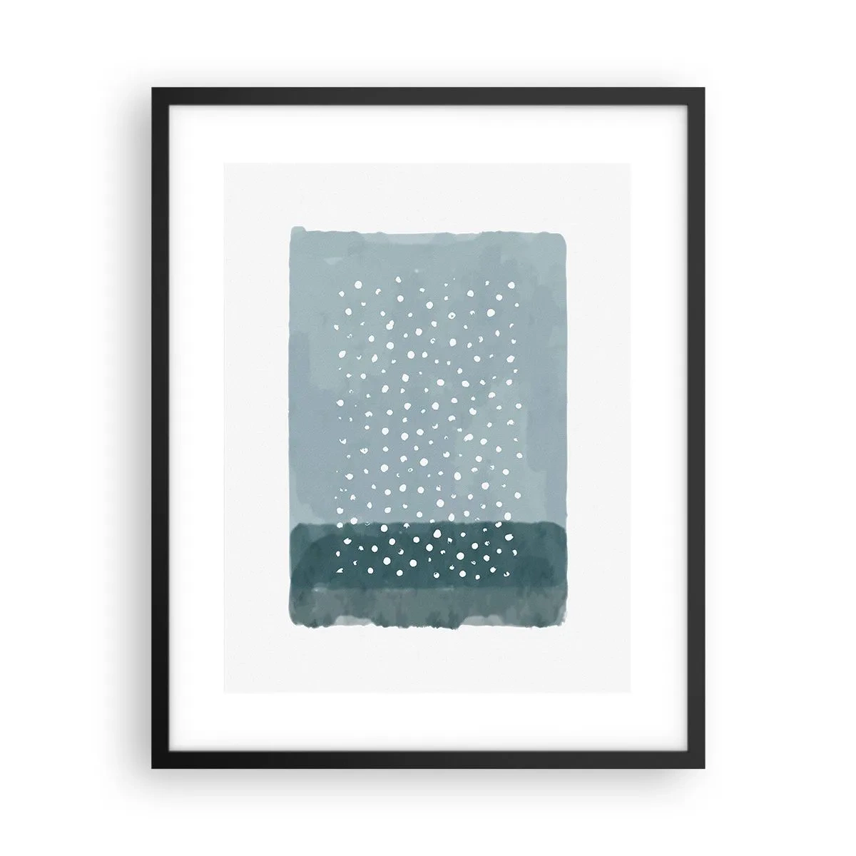 Plakat i sort ramme - Dyrket i blåt - 40x50 cm