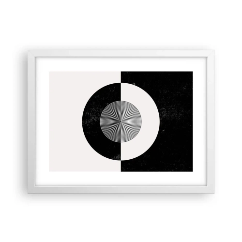 Plakat i hvid ramme - Harmoni i sort og hvidt - 40x30 cm
