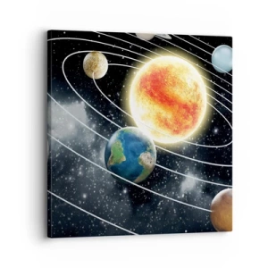 Lærredstryk - Billede på lærred - Kosmisk dans - 30x30 cm