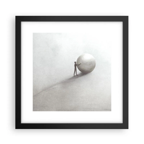 Plakat i sort ramme - Livets spil - 30x30 cm