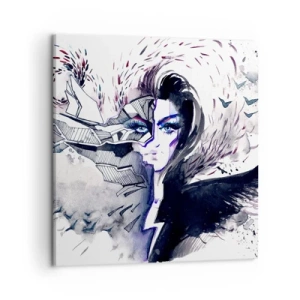 Lærredstryk - Billede på lærred - Dæmonisk og smuk - 50x50 cm