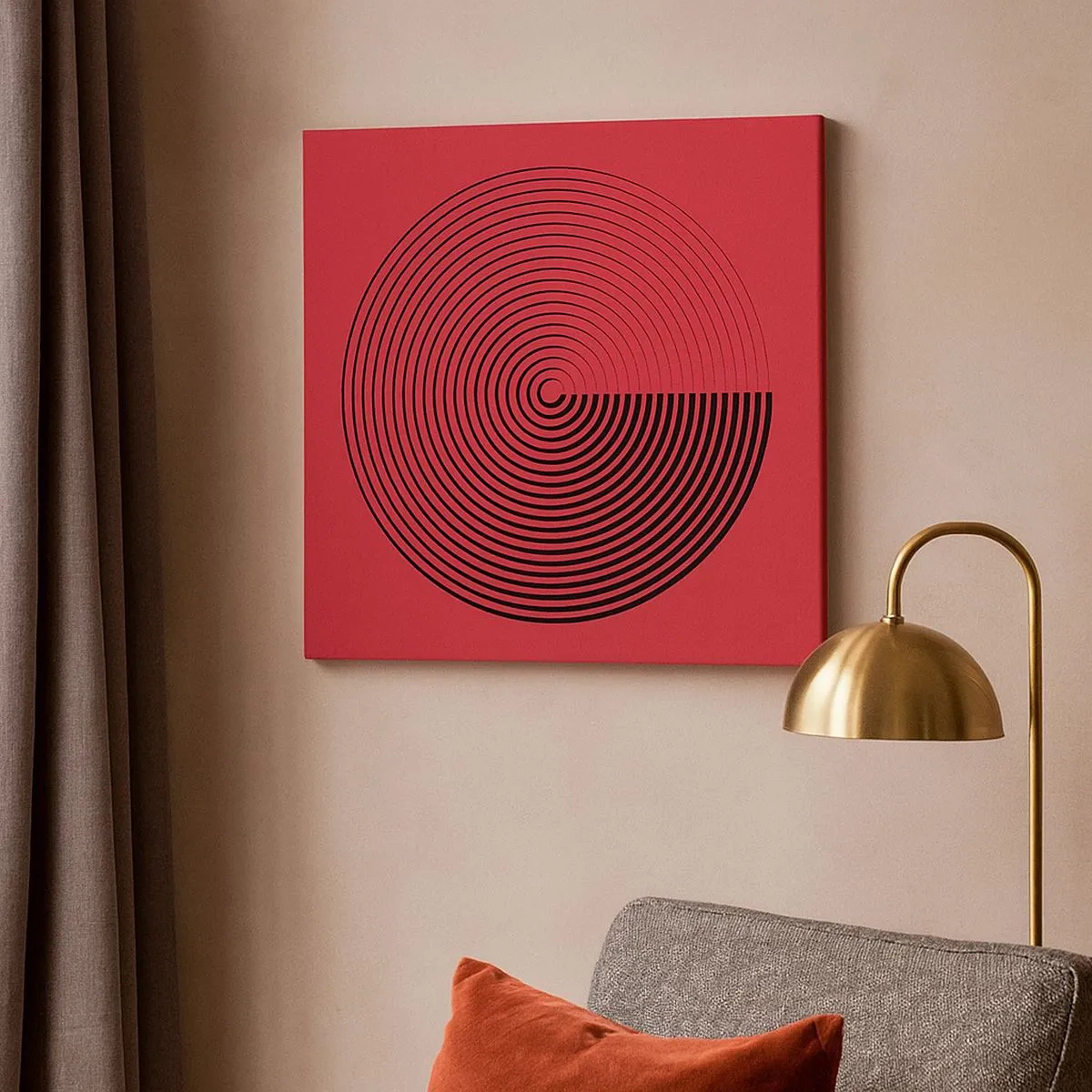 Lærredstryk - Billede på lærred - Cirkulær bevægelse - 30x30 cm