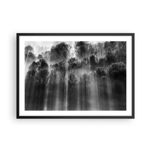 Plakat i sort ramme - I stråler af lys - 70x50 cm