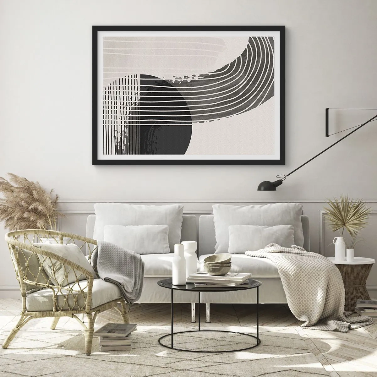 Plakat i sort ramme - Derhen og tilbage - 100x70 cm