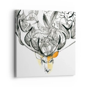 Lærredstryk - Billede på lærred - Horn af overflod - 30x30 cm