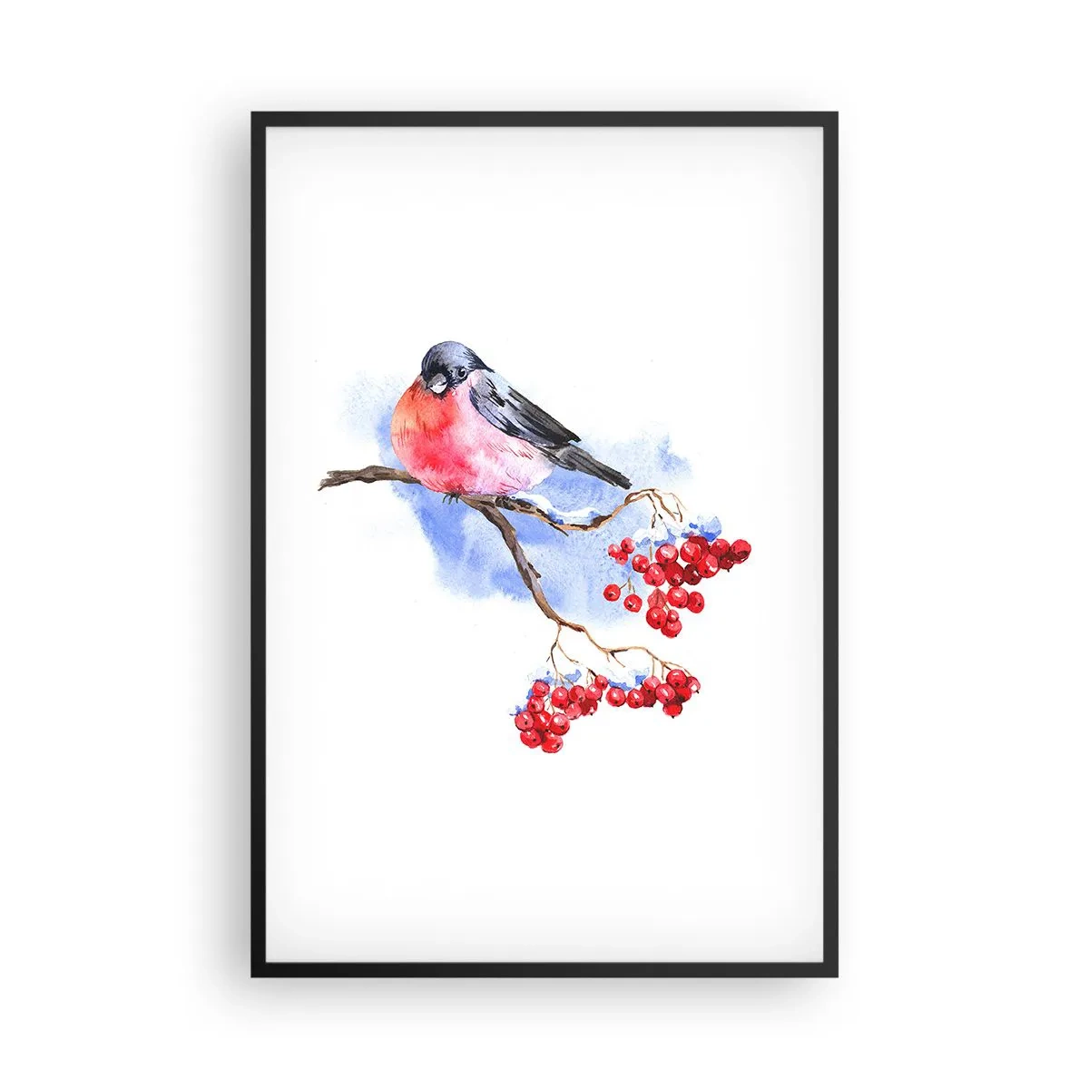Plakat i sort ramme - Vinter i farver - 61x91 cm