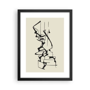 Plakat i sort ramme - Måske et landskab - 30x40 cm