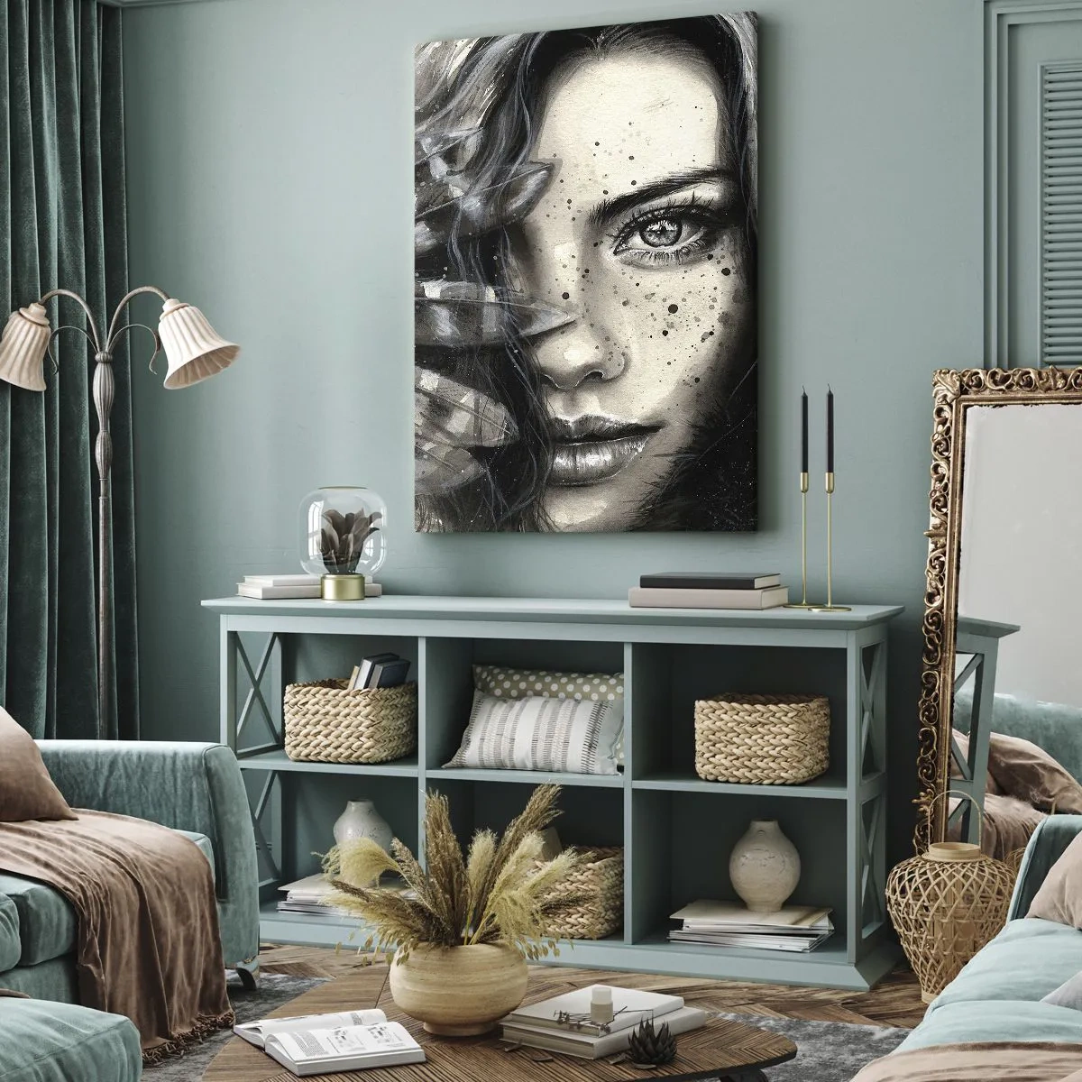Lærredstryk - Billede på lærred - Vild skønhed - 45x80 cm