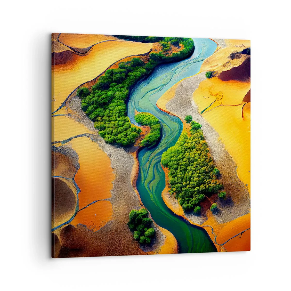 Lærredstryk - Billede på lærred - Livgivende flod - 50x50 cm