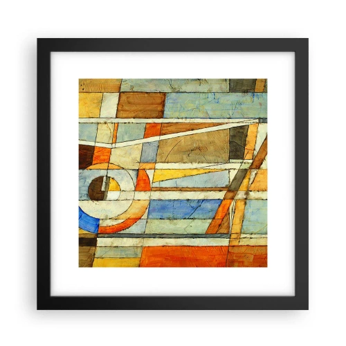 Plakat i sort ramme - Kubisme på en byggeplads - 30x30 cm