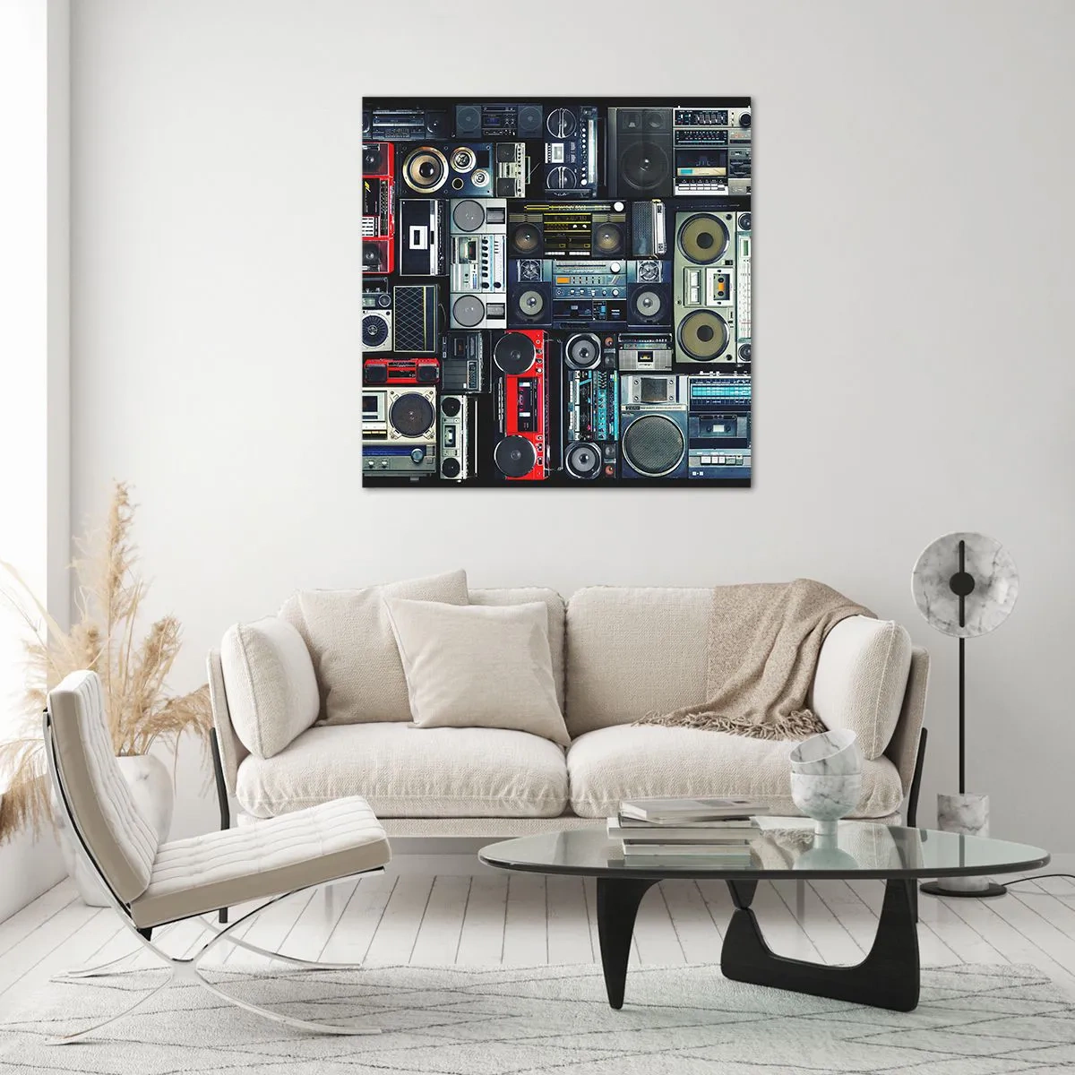 Billede på glas - Nostalgi for 1980'erne. - 70x70 cm