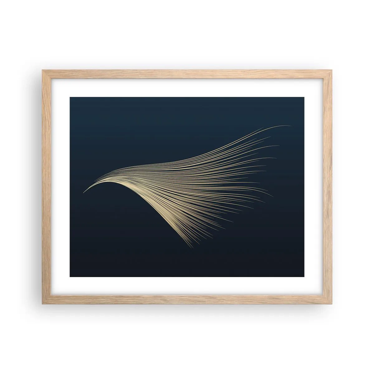Plakat i ramme af lyst egetræ - Som en engels hår - 50x40 cm