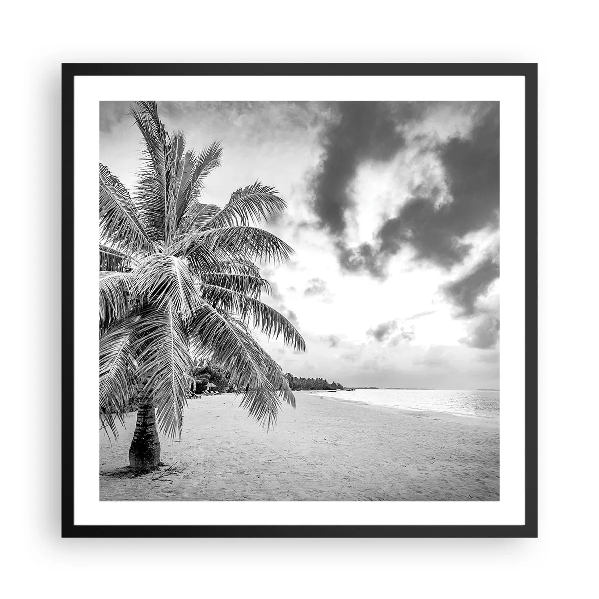 Plakat i sort ramme - Når du længes efter ensomhed.... - 60x60 cm