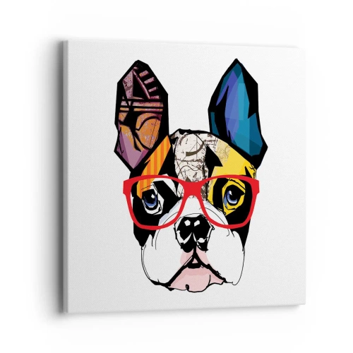 Lærredstryk - Billede på lærred - Intellektuel - 40x40 cm