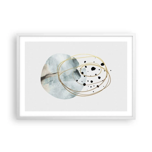 Plakat i hvid ramme - I rummets favntag - 70x50 cm