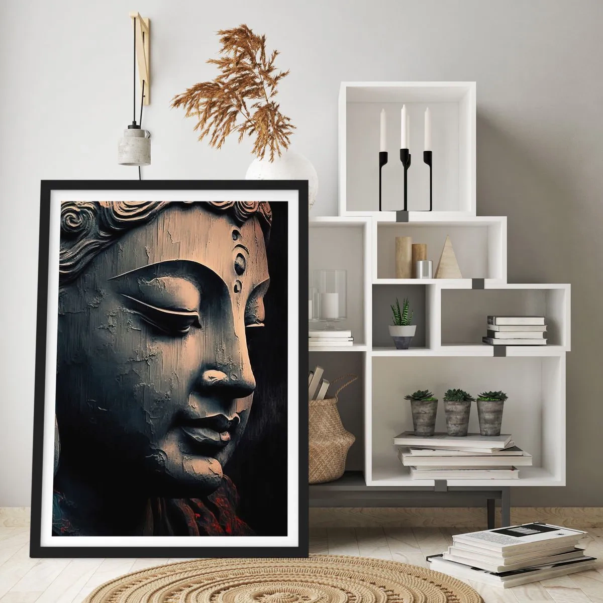 Plakat i sort ramme - I pagt med verden - 30x40 cm
