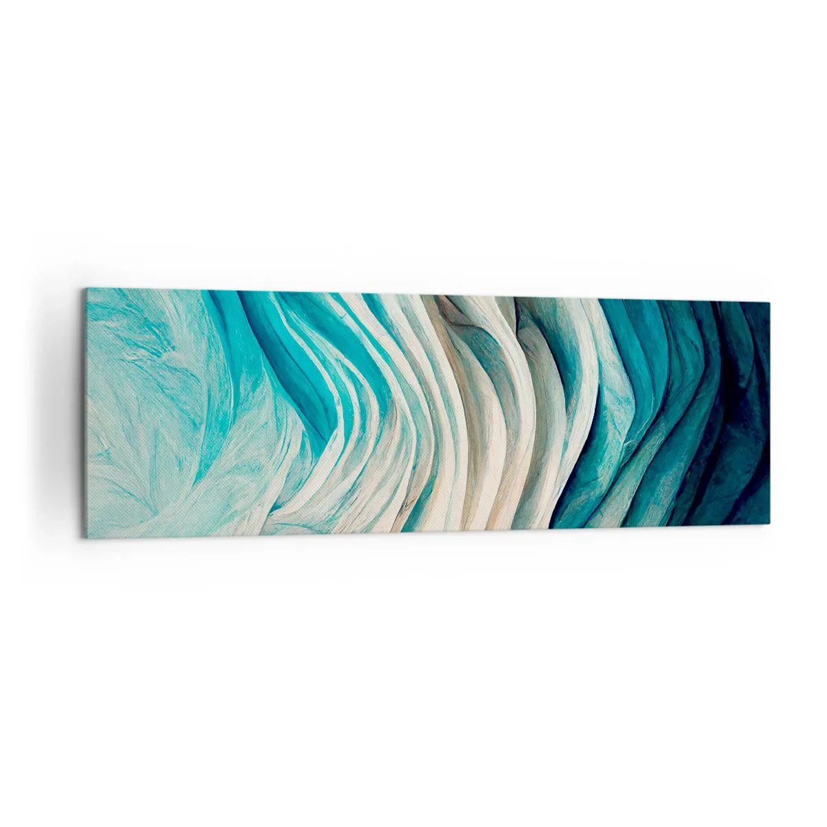 Lærredstryk - Billede på lærred - Blå umættelighed - 160x50 cm