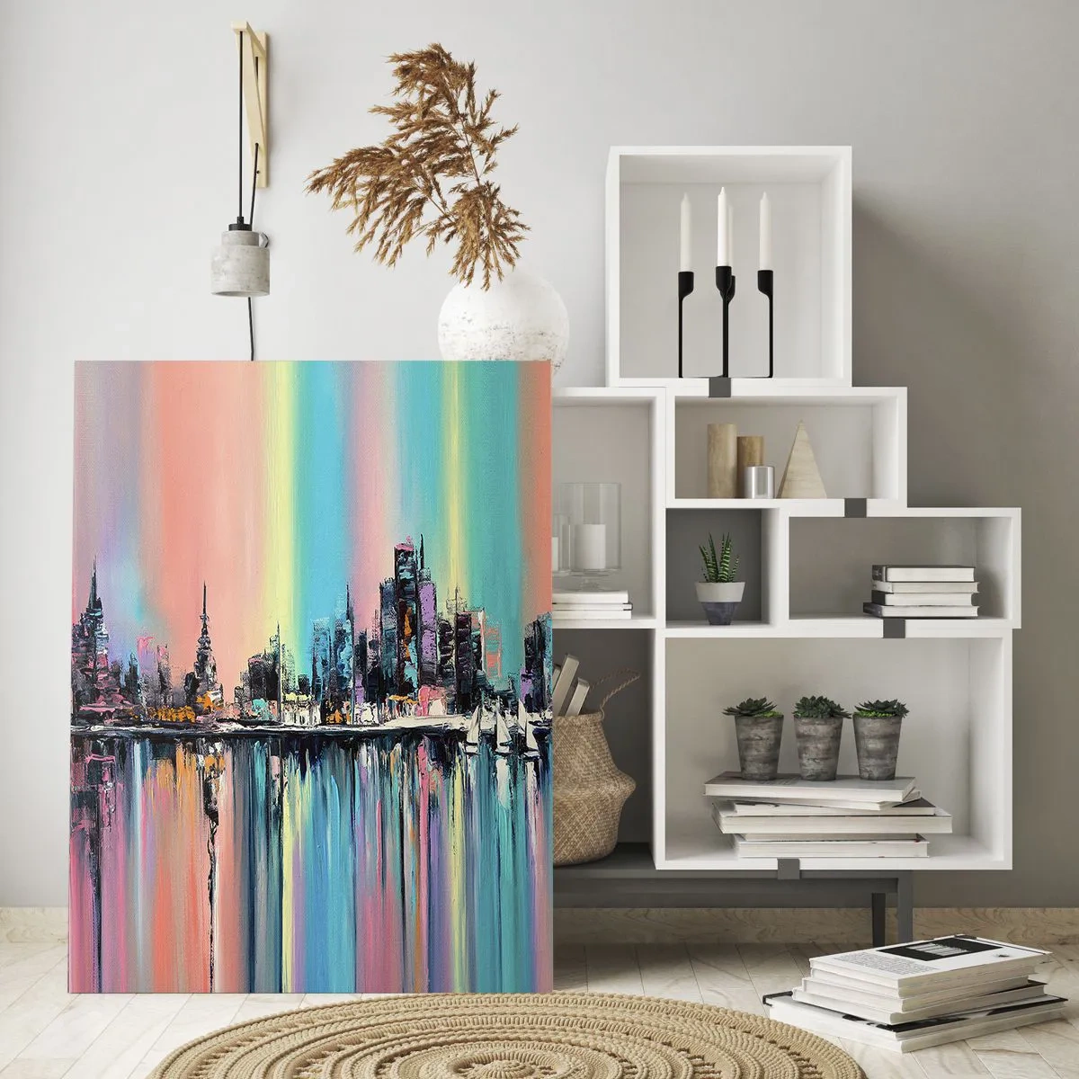 Billede på glas - Skinne nattens lys - 50x70 cm