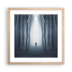 Plakat i ramme af lyst egetræ - Og alt sammen ganske enkelt - 40x40 cm