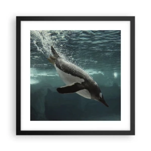 Plakat i sort ramme - Velkommen til min verden - 40x40 cm