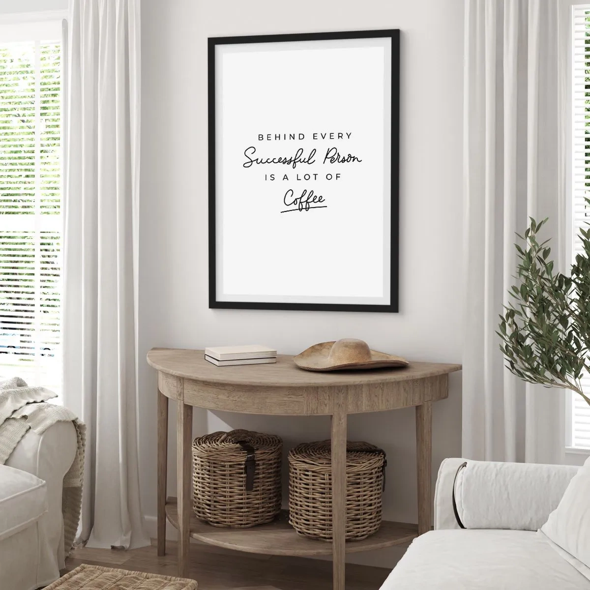 Plakat i sort ramme - Hemmeligheden bag succes - 70x100 cm