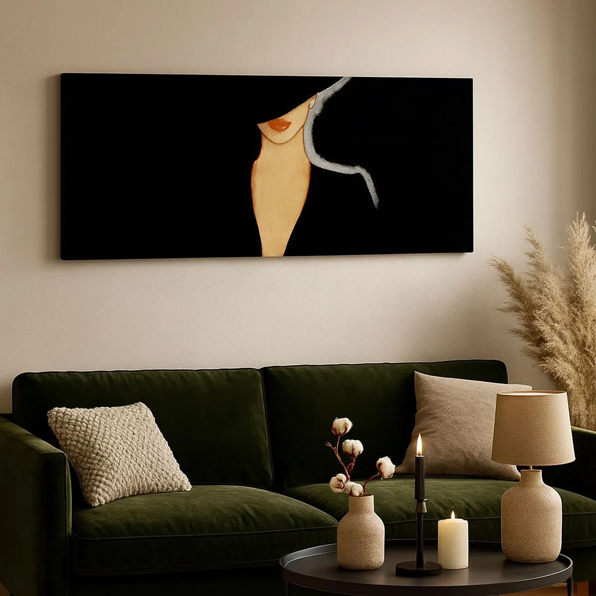Lærredstryk - Billede på lærred - Elegance og stil - 100x40 cm