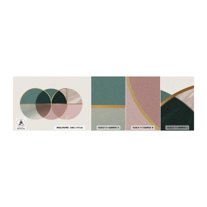 Prøve Fototapet Selvklæbende Deluxe Sticker - Hjul for hjul… - Abstraktion, Stykke, Moderne mønster - 100x30 cm