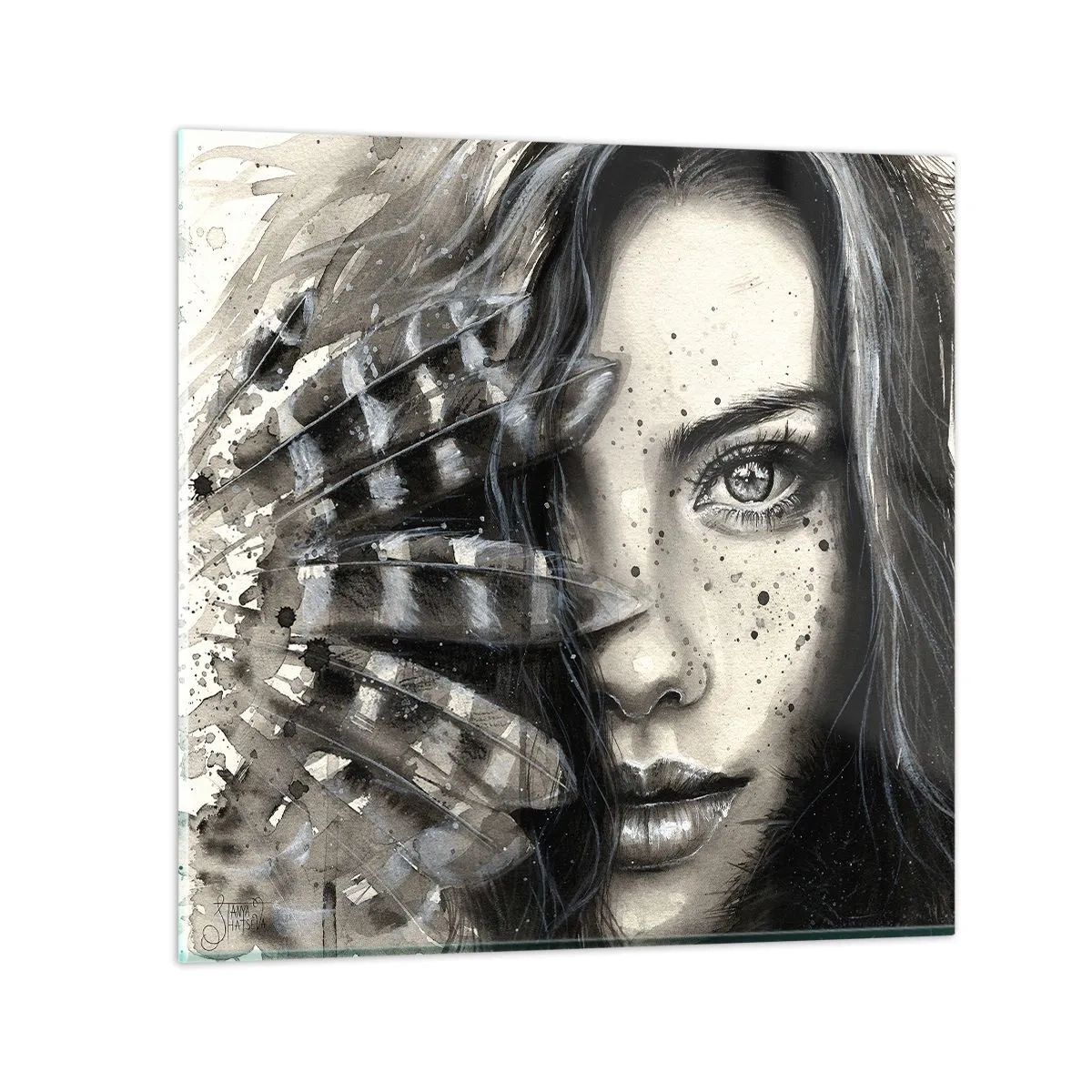Billede på glas - Vild skønhed - 30x30 cm
