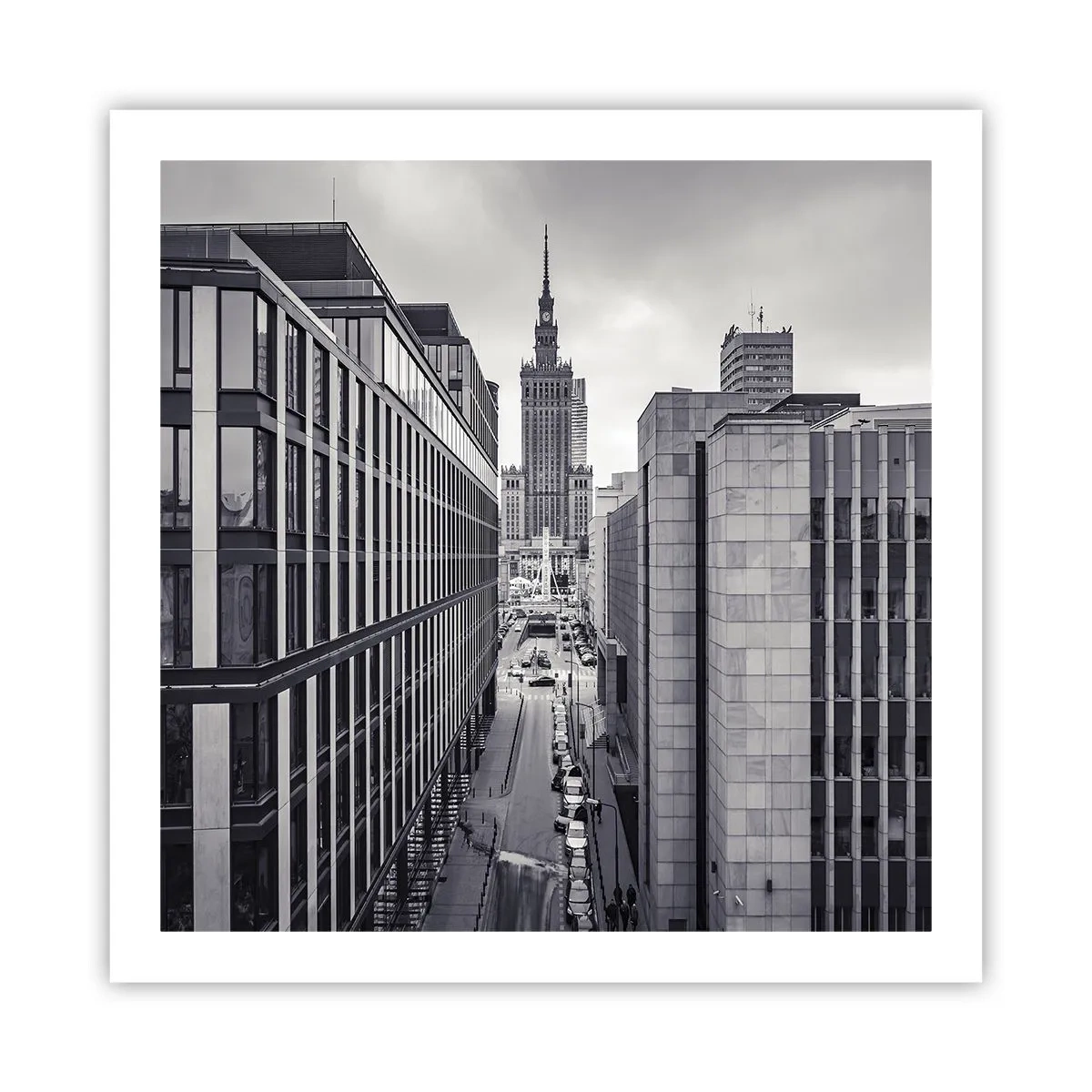 Plakat - Warszawa dalen - 60x60 cm