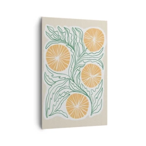 Lærredstryk - Billede på lærred - Etnisk med et strejf af abstraktion - 80x120 cm