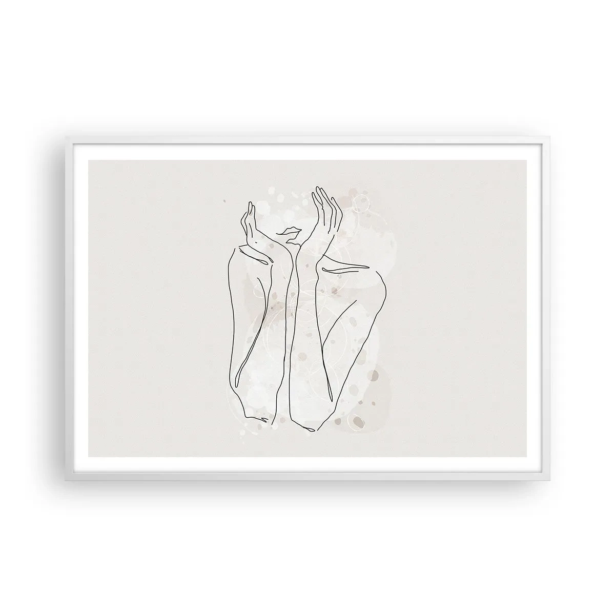 Plakat i hvid ramme - En drømmende stund - 100x70 cm