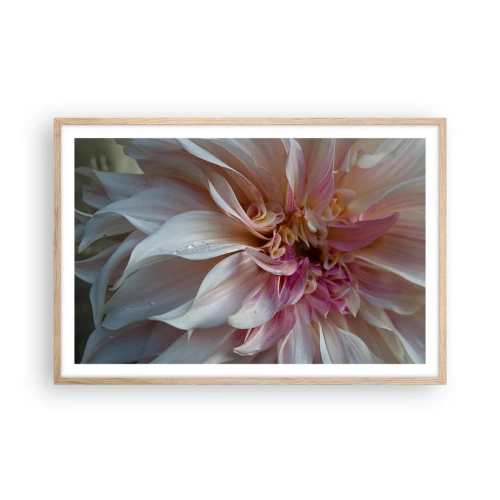 Plakat i ramme af lyst egetræ - Blomstrende friskhed - 91x61 cm