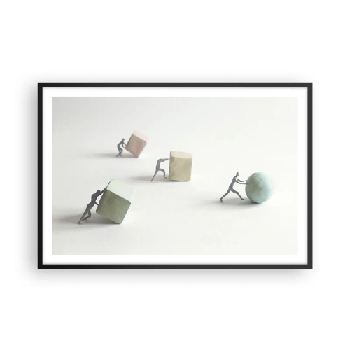 Plakat i sort ramme - Selve livet - 91x61 cm